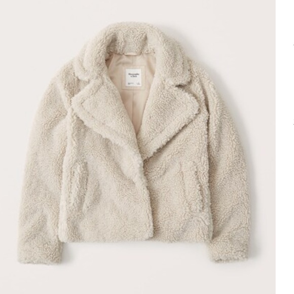 Abercrombie cropped Sherpa jacket - Picture 1 of 2